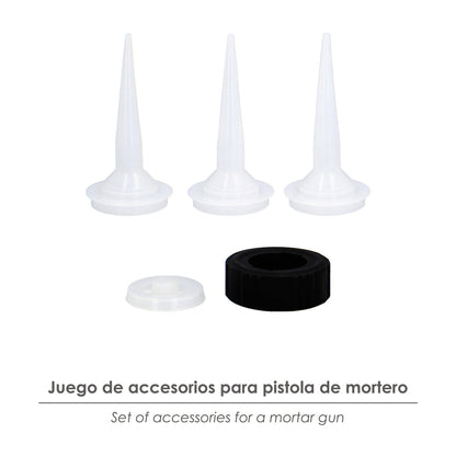 Set Accesorios para Pistola Aluminio / Acero Aplicar Mortero 660 CC. 02210502