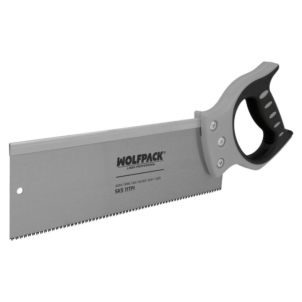 Serrucho Costilla Bimaterial 300 mm / 12" Sierra Carpintero, Serrucho Carpinteria, Sierra Costilla, Sierra Madera, Plastico, etc