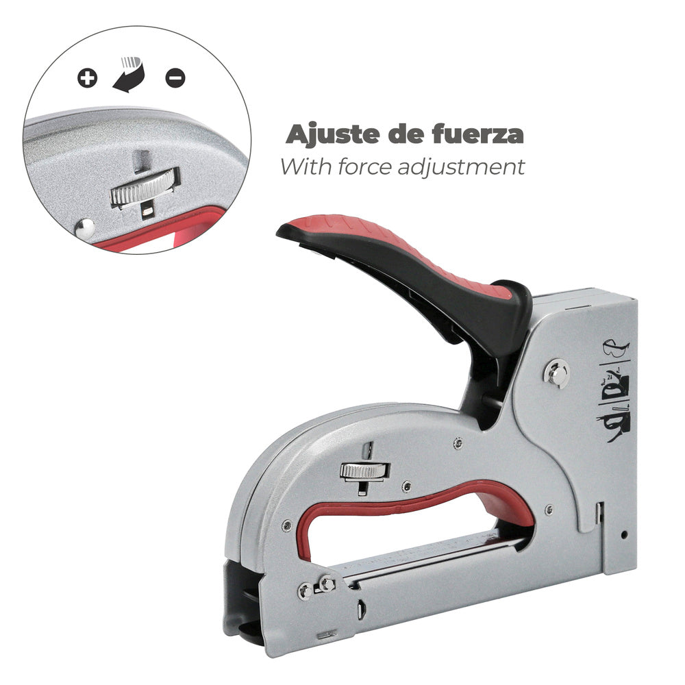 Grapadora Metal Regulable Plus N3 4/14mm