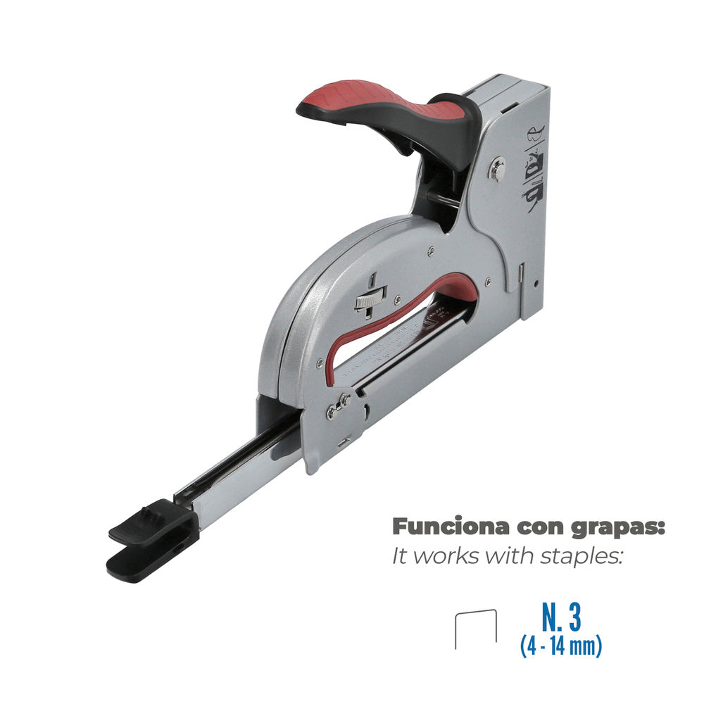Grapadora Metal Regulable Plus N3 4/14mm