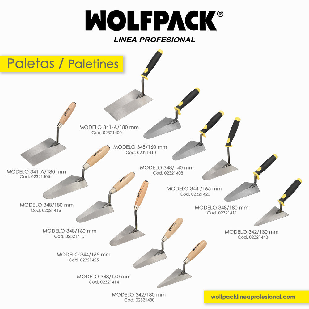 Paleta Wolfpack Mango Madera 348 / 160 mm.