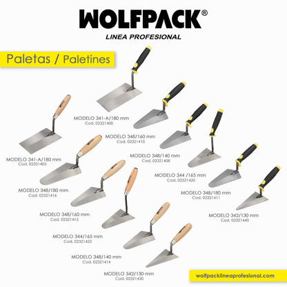 Paleta Wolfpack Gummy Grip 344 / 165 mm.