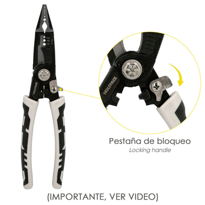 Alicates Multifuncion Especial Cables, Multiherramienta Electricista, Pelacables, Cortacables, Alicates Terminales, Alicates.
