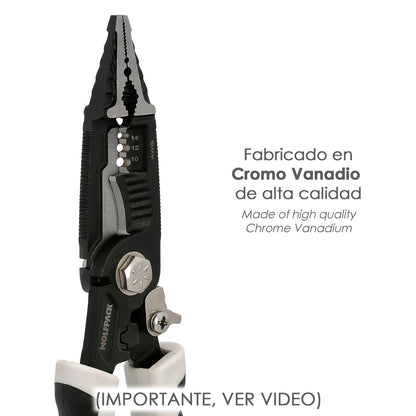 Alicates Multifuncion Especial Cables, Multiherramienta Electricista, Pelacables, Cortacables, Alicates Terminales, Alicates.
