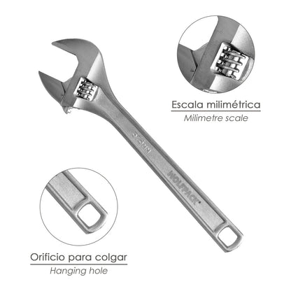 Llave Ajustable Plus Moleta 15"