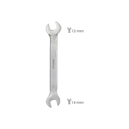 Llave Fija Plus Acero Cromo Vanadio 14x15 DIN 3110. Llaves Fijas Dobles