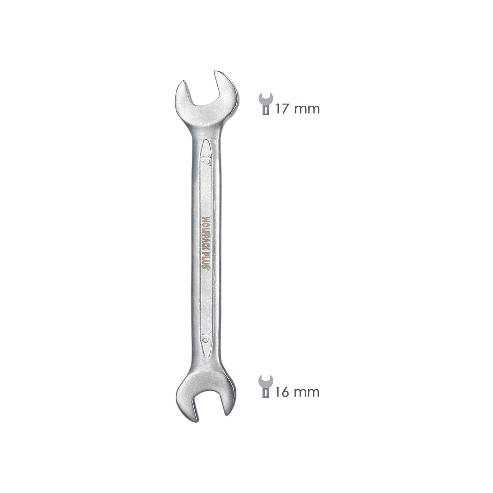 Llave Fija Plus Acero Cromo Vanadio 16x17 DIN 3110. Llaves Fijas Dobles