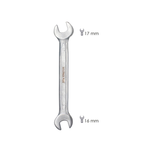 Llave Fija Plus Acero Cromo Vanadio 16x17 DIN 3110. Llaves Fijas Dobles