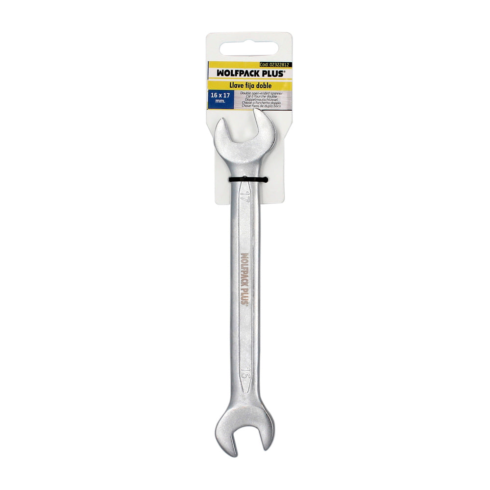 Llave Fija Plus Acero Cromo Vanadio 16x17 DIN 3110. Llaves Fijas Dobles