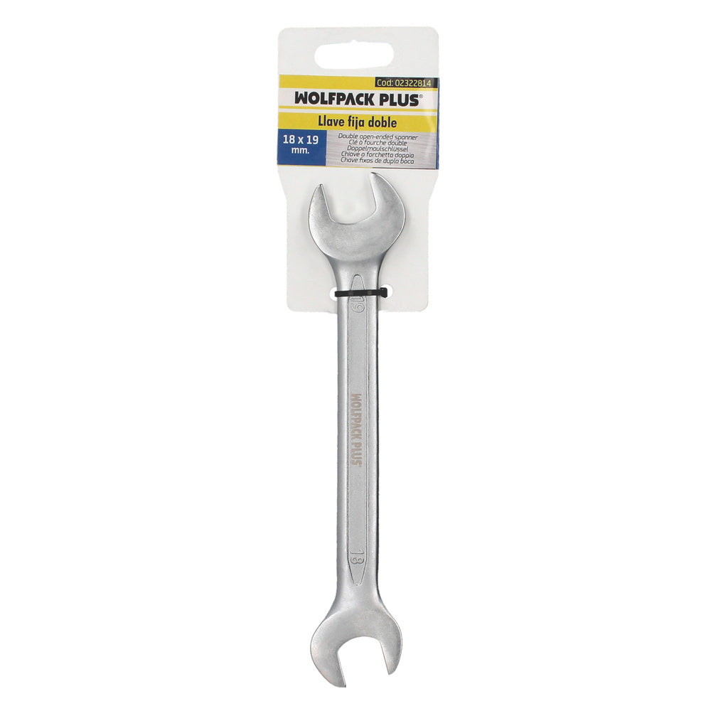 Llave Fija Plus Acero Cromo Vanadio 18x19 DIN 3110. Llaves Fijas Dobles