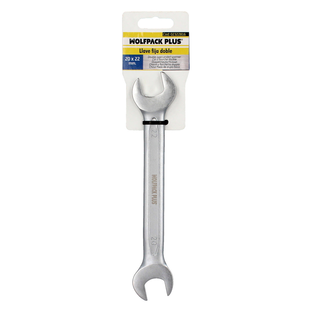 Llave Fija Plus Acero Cromo Vanadio 20x22 DIN 3110. Llaves Fijas Dobles