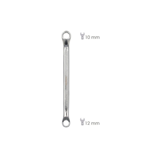 Llave Estrella Acodada Plus Acero Cromo Vanadio 12x13 DIN 838. Llave Doble Boca Acodada, Llave Fija Estrella Acodada
