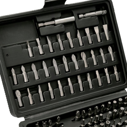 Juego Puntas con Destornillador 1/4" 99 Pzs. Con Apadtador. Cromo Vanadio, Kit Llave Combinada, Kit Carraca,