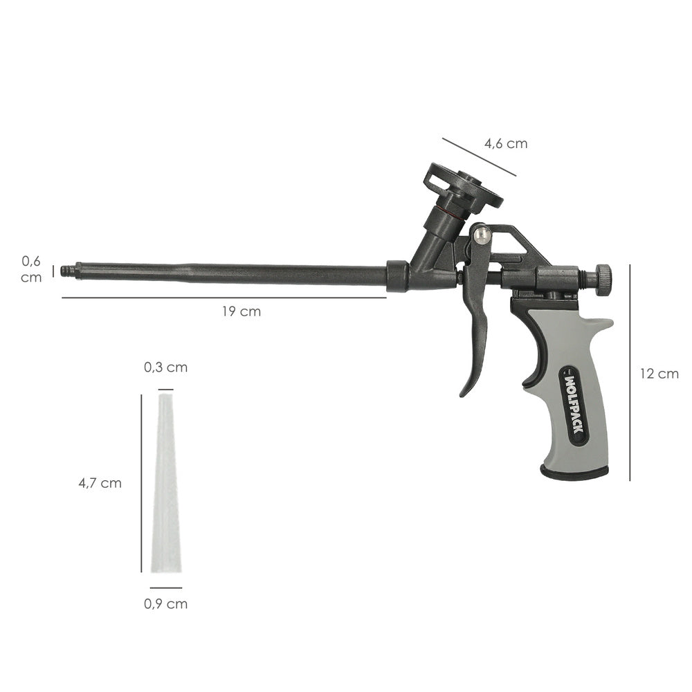 Pistola Para Espuma Poliuretano Recubriemiento Integro PTFE  (Interior y Exterior) Pistola Calafatear, Rellenar, Sellar