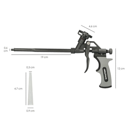 Pistola Para Espuma Poliuretano Recubriemiento Integro PTFE  (Interior y Exterior) Pistola Calafatear, Rellenar, Sellar