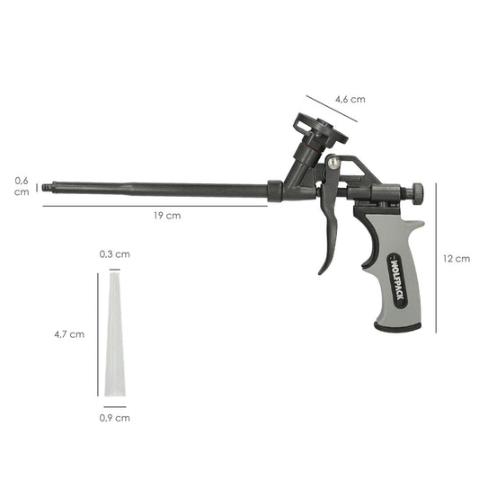 Pistola Para Espuma Poliuretano Recubriemiento Integro PTFE  (Interior y Exterior) Pistola Calafatear, Rellenar, Sellar