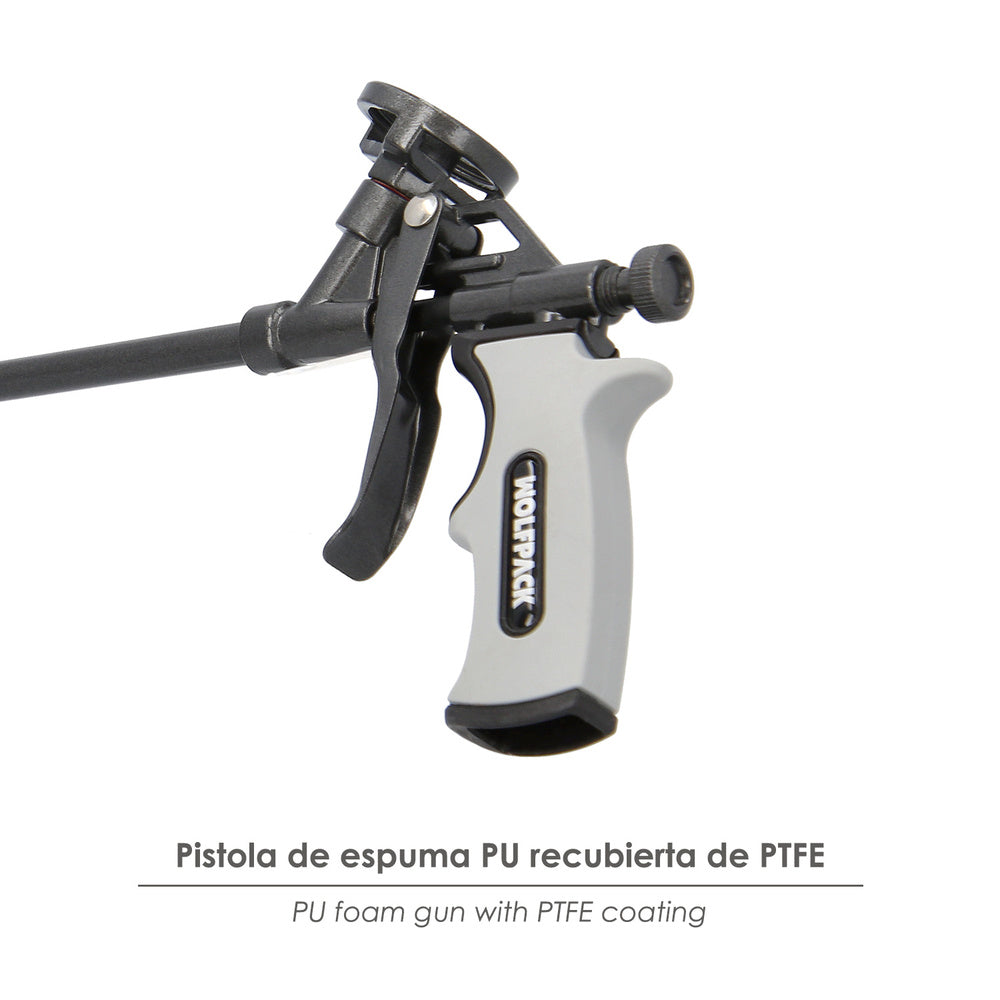 Pistola Para Espuma Poliuretano Recubriemiento Integro PTFE  (Interior y Exterior) Pistola Calafatear, Rellenar, Sellar