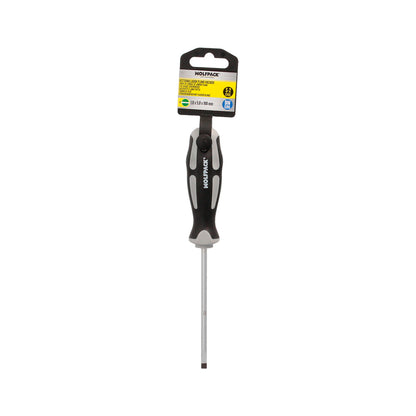 Destornillador Plano Vaciado Acero S2 Mango TPR Bimaterial. Medida 1,0 x Ø 5,0 x 100 mm.  DIN5265