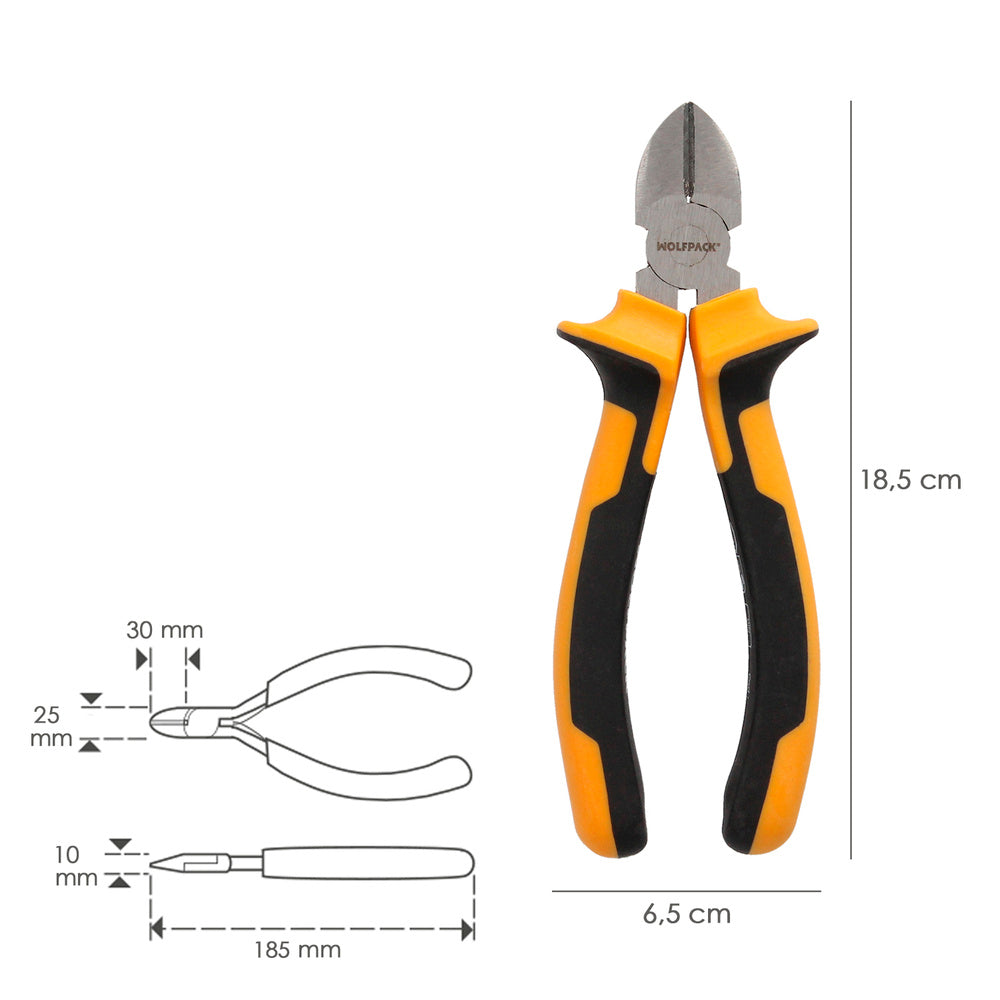 Alicates Corte Diagonal 175 mm. Acero DIN 5749 Pelacables, Corta Cables, Pelador Cables