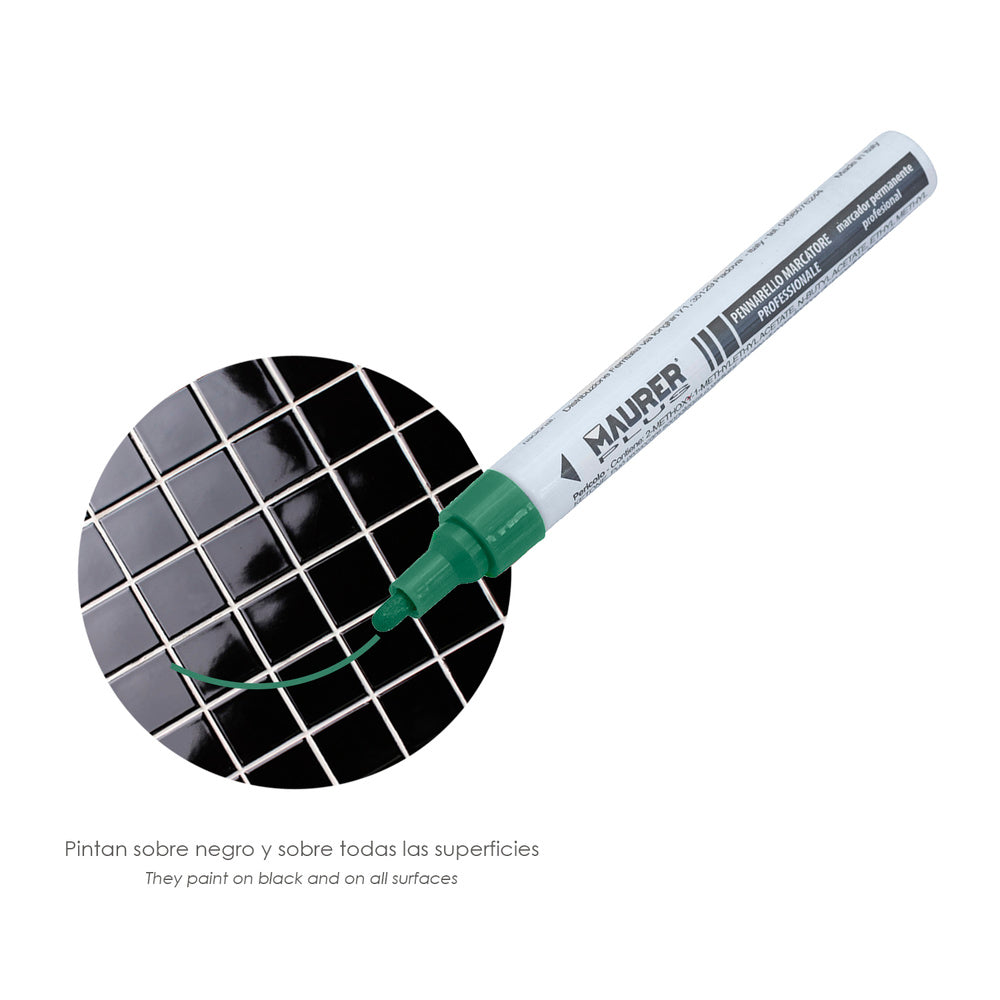 Rotulador Marcador Obra Profesional Pintura Permanente Verde