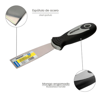 Espatula Mango Gummy Grip Hoja 30 mm. Aplicar Yeso, Pintora, Masillas, Pladur, etc.
