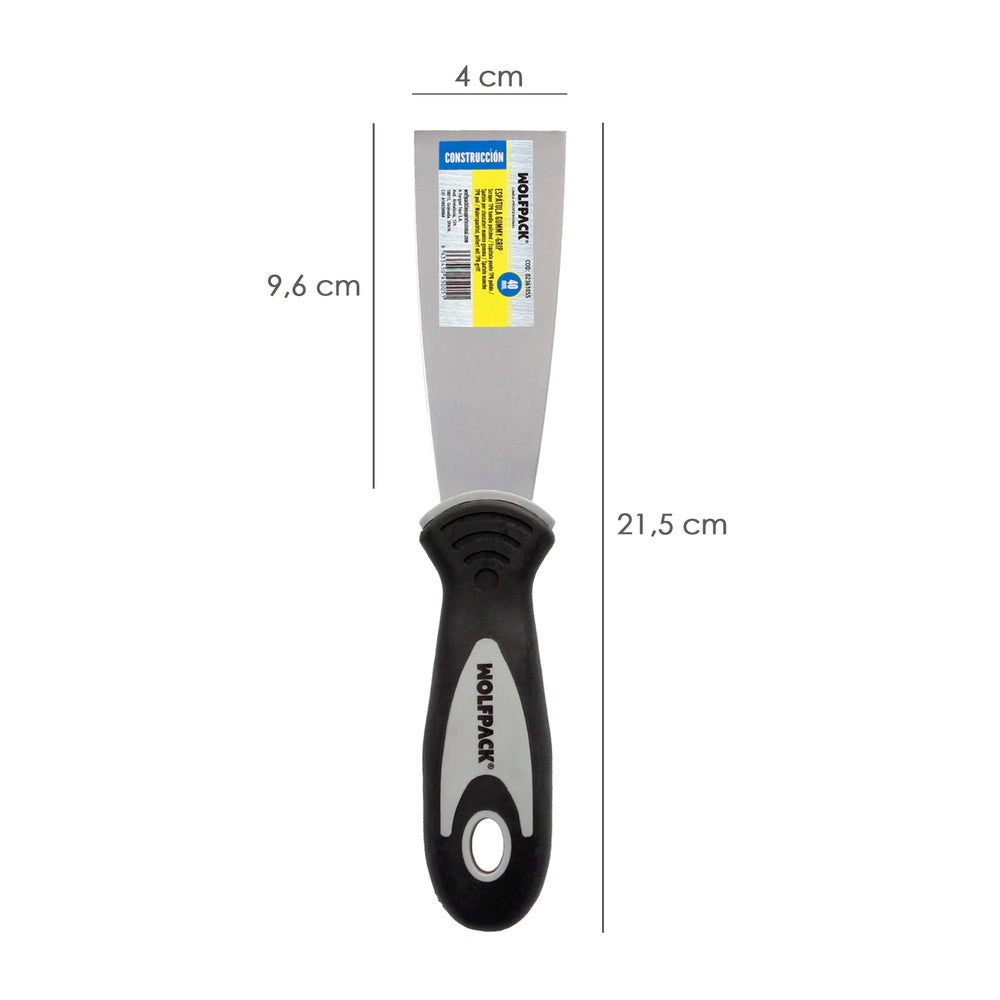 Espatula Mango Gummy Grip Hoja 40 mm. Aplicar Yeso, Pintora, Masillas, Pladur, etc.
