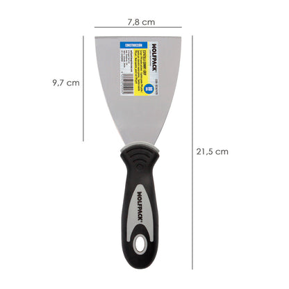 Espatula Mango Gummy Grip Hoja 80 mm. Aplicar Yeso, Pintora, Masillas, Pladur, etc.