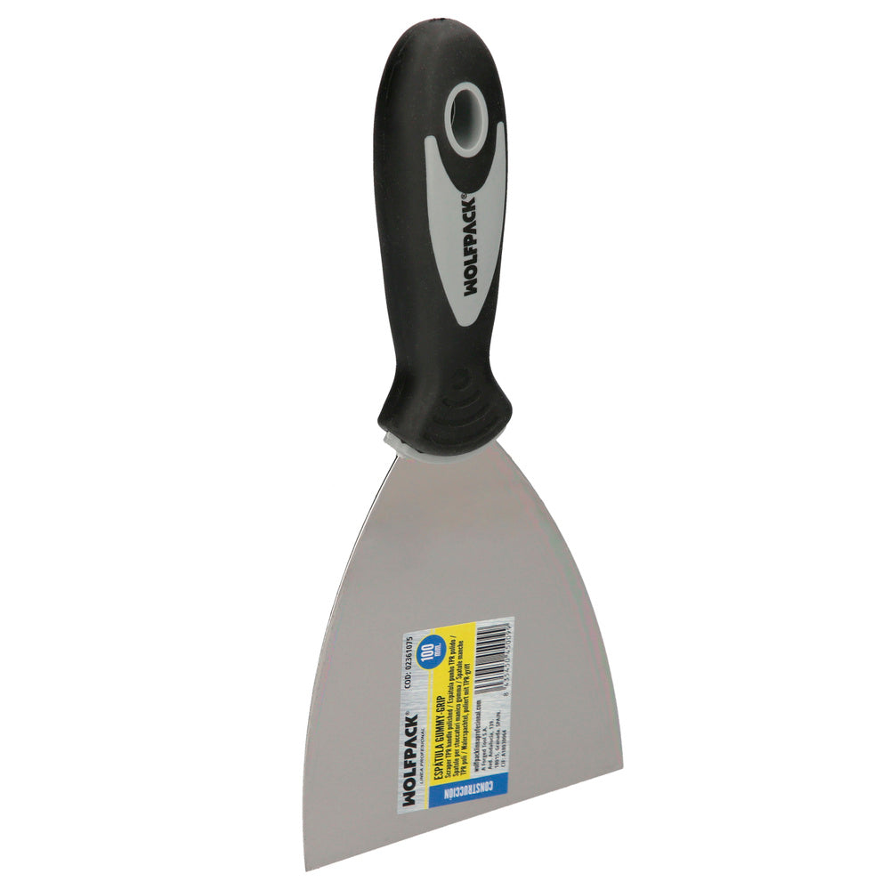 Espatula Mango Gummy Grip Hoja 100 mm. Aplicar Yeso, Pintora, Masillas, Pladur, etc.