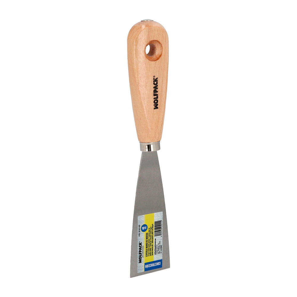 Espatula Mango Madera Hoja Acero 40 mm. Aplicar Yeso, Pintora, Masillas, Pladur, etc.
