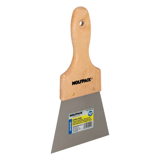 Espatula Techos Mango Madera Hoja Acero 90 x 120 mm. Aplicar Yeso, Pintora, Masillas, Pladur, etc.