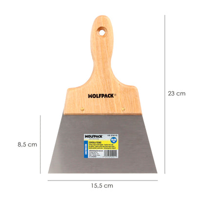 Espatula Techos Mango Madera Hoja Acero 90 x 160 mm. Aplicar Yeso, Pintora, Masillas, Pladur, etc.