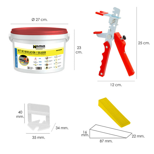 Kit Nivelador Solador (Pistola, calzos y cuñas)