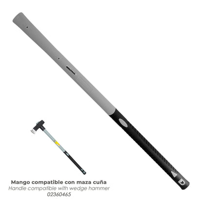 Mango De Fibra Vidrio Para Mazas Con Agujero 53x33 mm. 90 cm. Longitud. Oval Conico