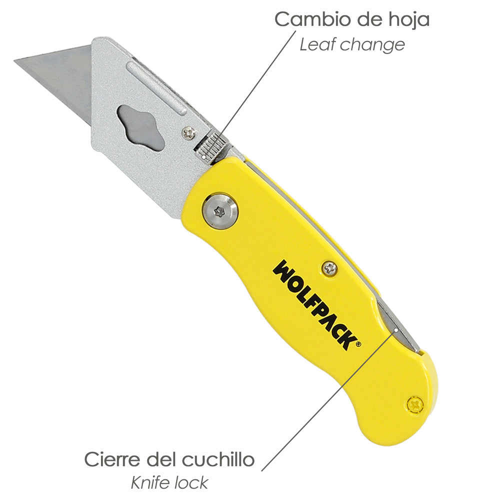 Cutter Plegable Hoja Trapezoidal 155 mm.