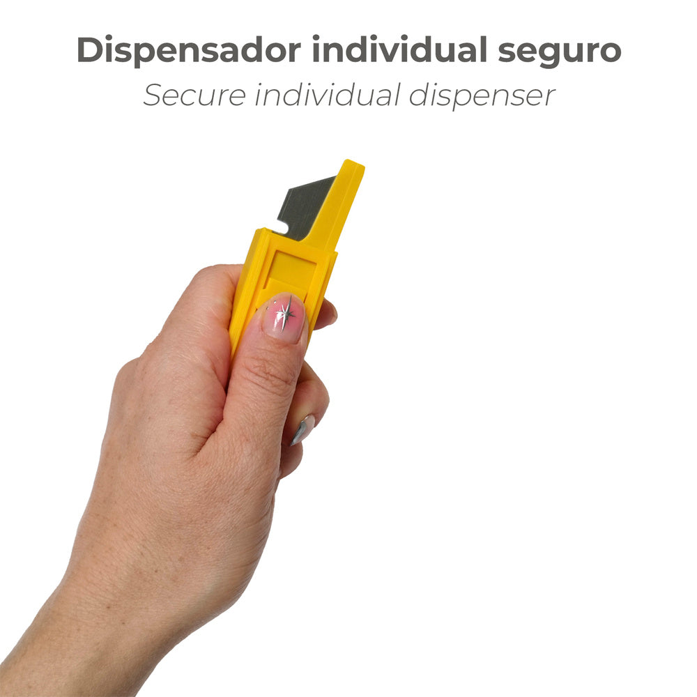 Hoja Cuchillo Recta (Dispensador de 10 hojas)