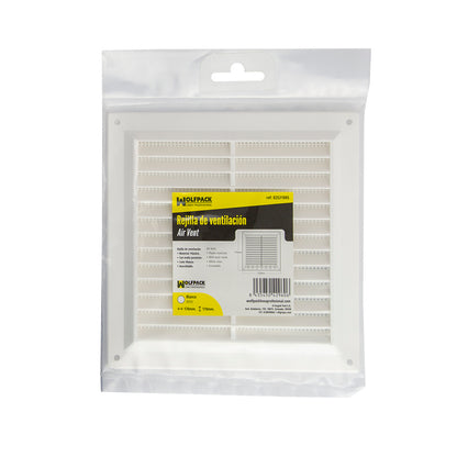 Rejilla Plastico Sobreponer Con Malla Posterior 17x17 cm.