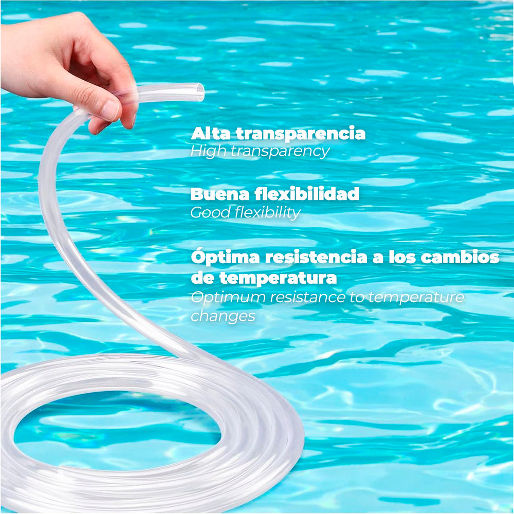 Tubo Transparente De Nivel 10x14 mm. Rollo 50 metros.