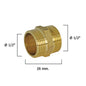 Machones Dobles Pulidos    1/2"