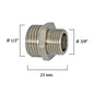 Machones Reductores Cromo 3/8" A 1/2"