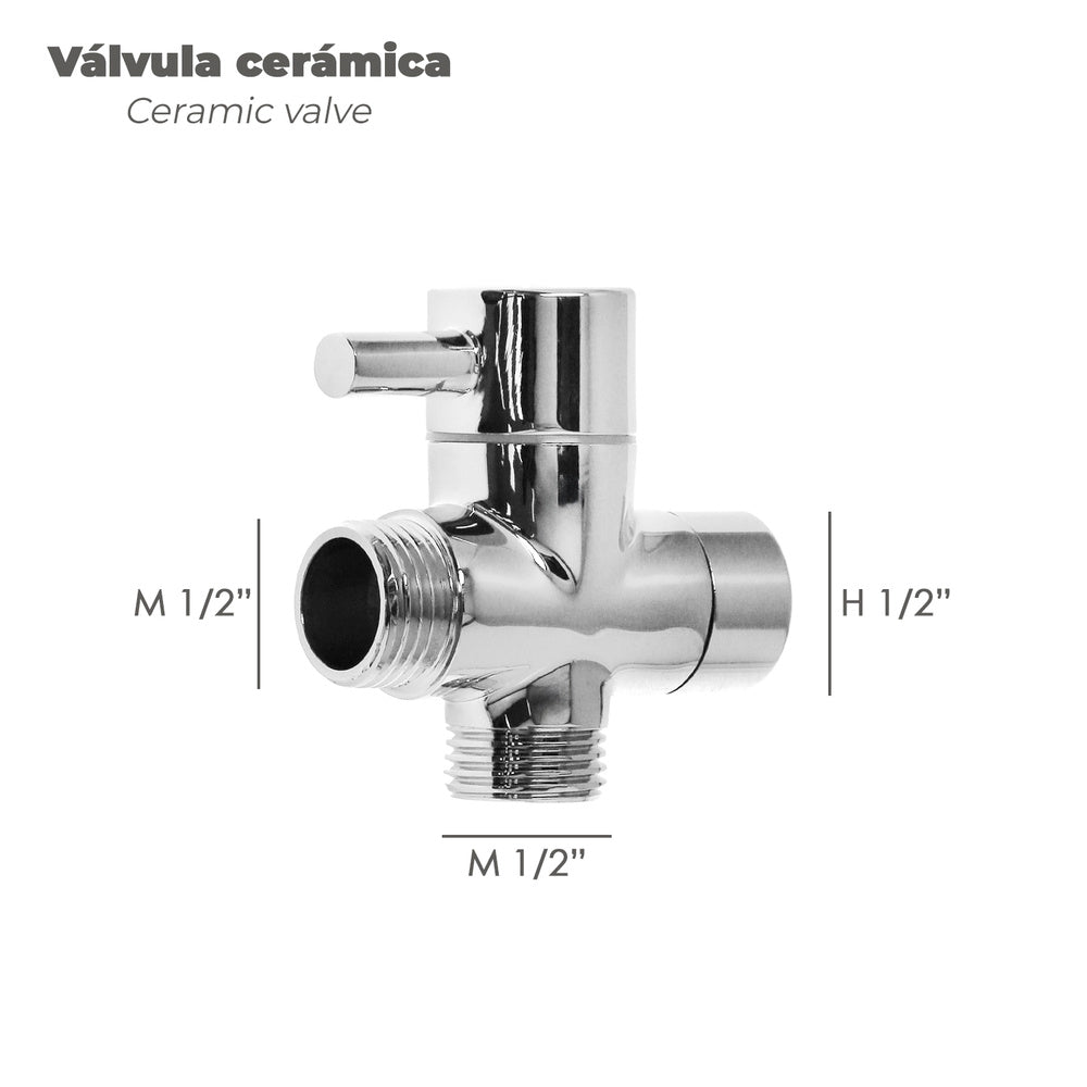 Ducha Bidet WC Con Válvula Cerámica H 1/2"  M 1/2" M 1/2"