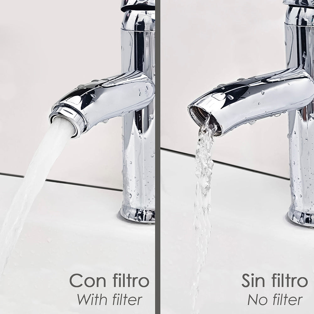 Atomizador Grifos / Monomando M28  (2 piezas) Filtro Aireador Grifo, Economizador de Agua, Difusor Grifo, Aireador Economizador