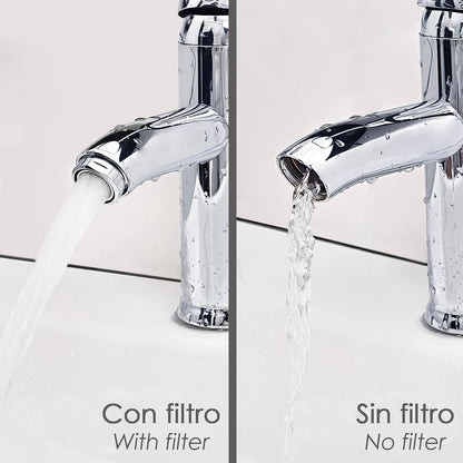 Atomizador Grifos / Monomando M28  (2 piezas) Filtro Aireador Grifo, Economizador de Agua, Difusor Grifo, Aireador Economizador