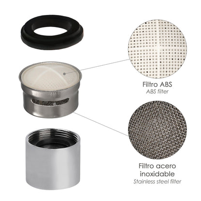 Atomizador Grifos / Monomando F22  (2 piezas) Filtro Aireador Grifo, Economizador de Agua, Difusor Grifo, Aireador Economizador