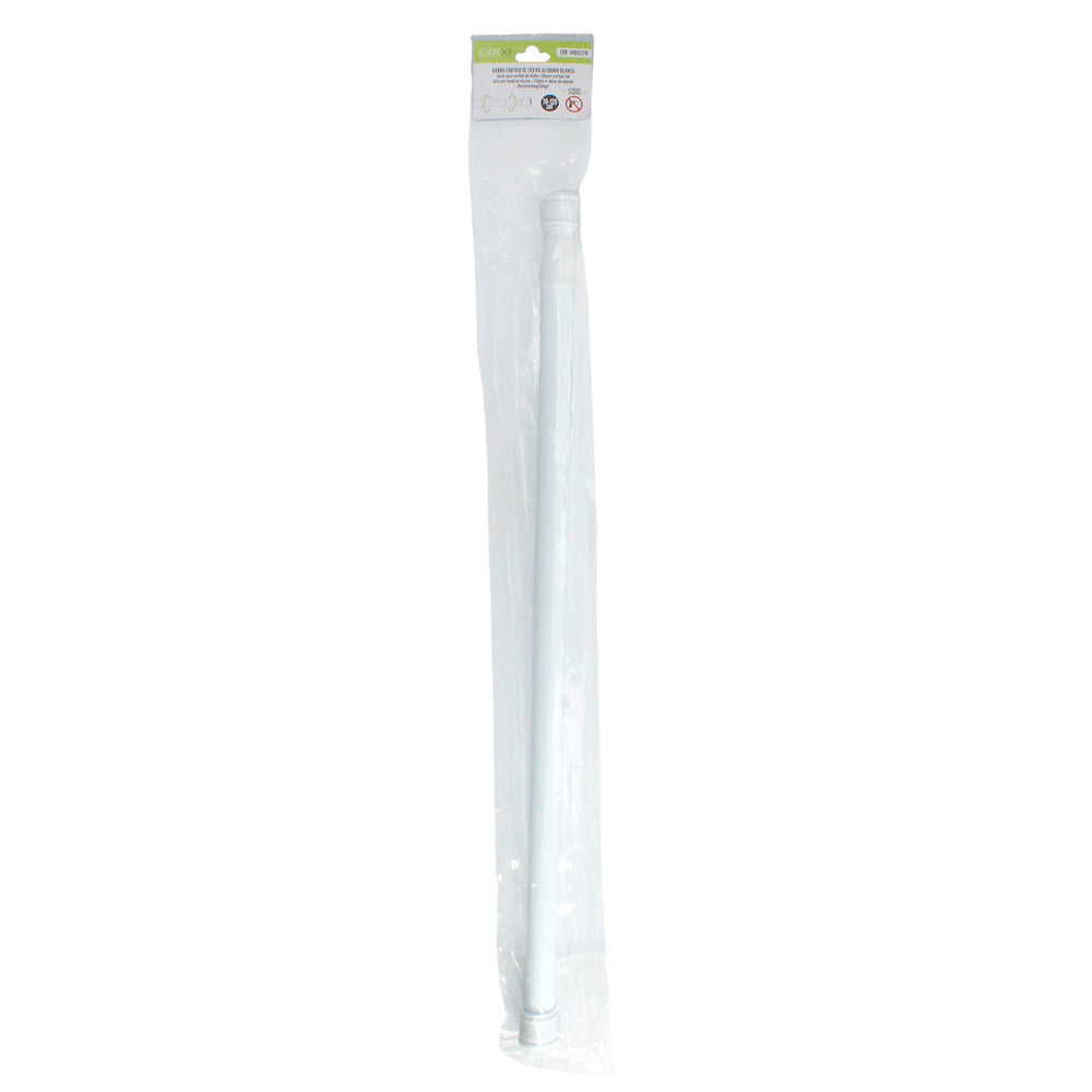 Barra Para  Cortina Ducha Extensible Aluminio Blanco 125 a 220 cm.