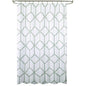 Cortina Ducha Tela Geometria 180 x 200 cm. Cortina baño, Cortina Tela Impermeable Con Anillas