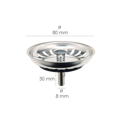 Tapon Valvula Cesta Para Fregadero, Inoxidable T-93bm-115 1 1/2