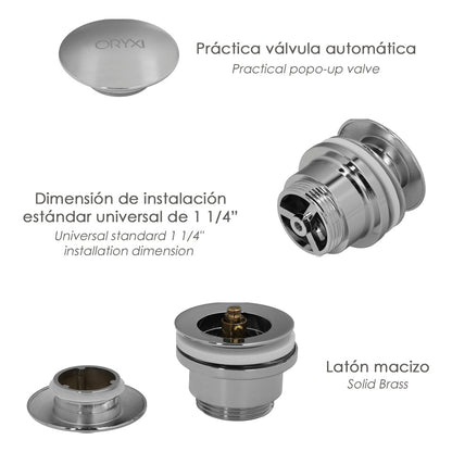 Valvula Lavabo Clic Clac 1 1/4"