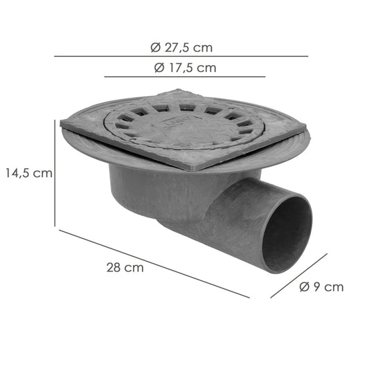 Caldereta Sifonica Pvc Horizontal 200x200/90mm