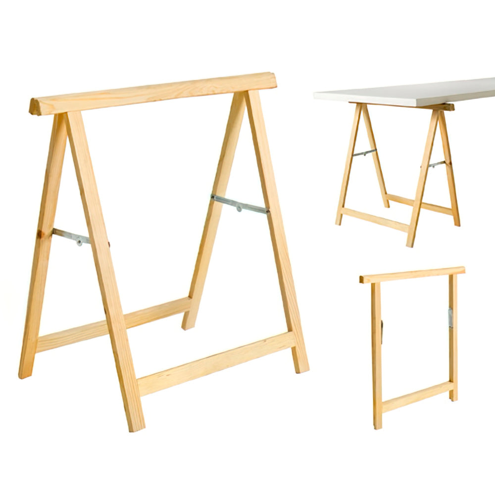 Caballete Madera de Pino Macizo 74x74cm Alto