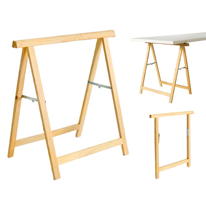 Caballete Madera de Pino Macizo 74x74cm Alto